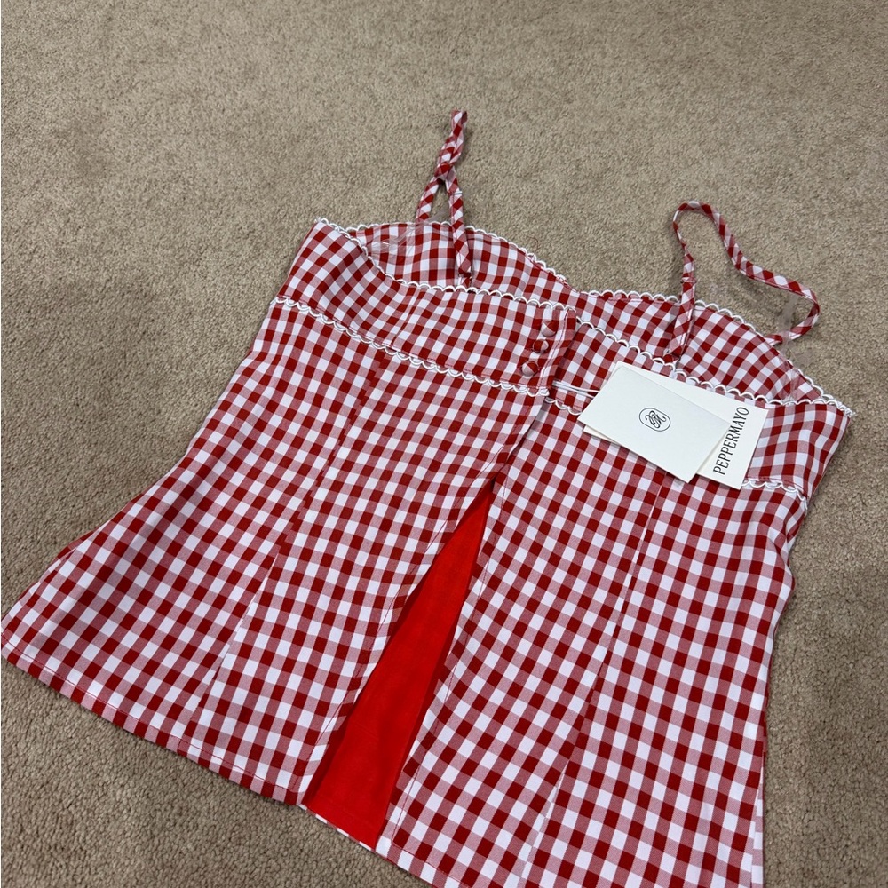 PEPPERMAYO Red Gingham Bellamy Top - Picture 2 of 4